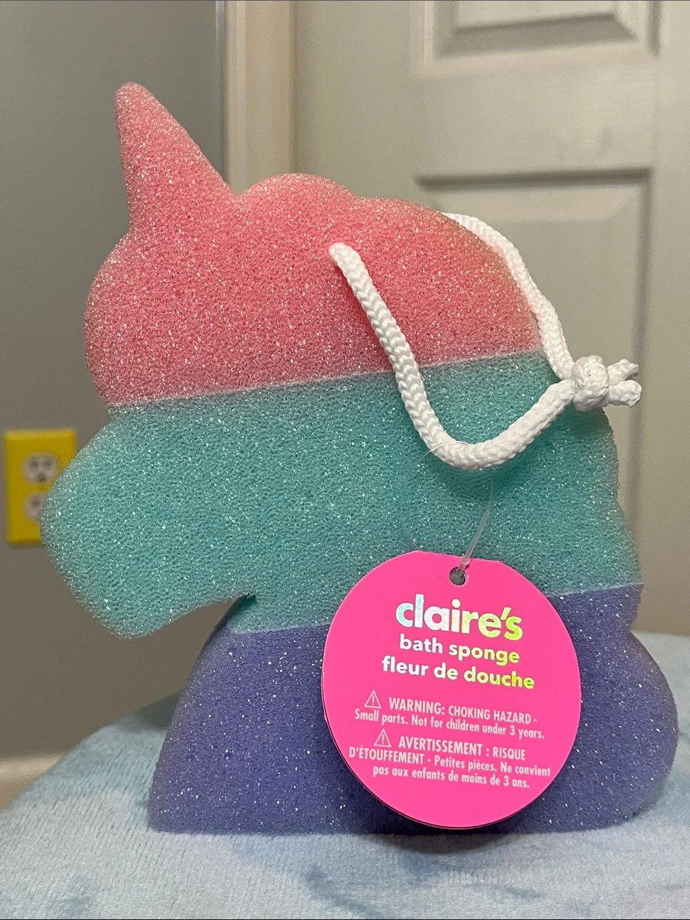 Claire's Unicorn Candy Shower Gel with Pink Teal Purple Unicorn Sponge